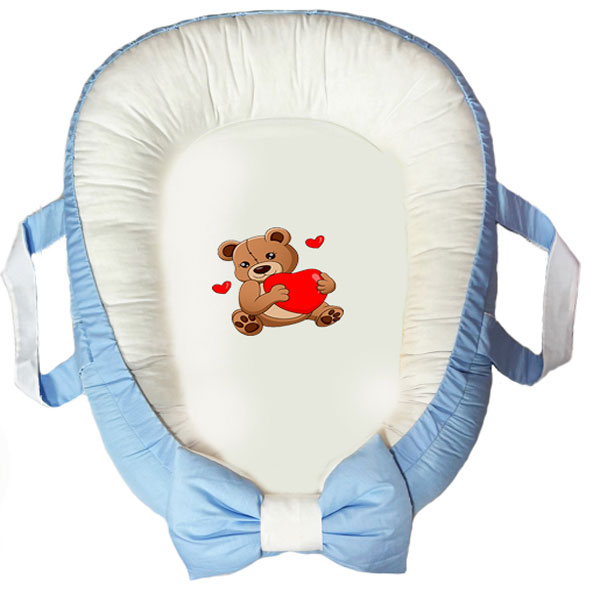 سرویس خواب سه تکه نوزاد ناریکو مدل گارد محافظ دار طرح خرس کد 0455