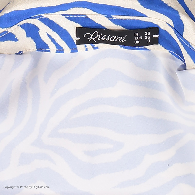 شومیز زنانه ریسانی مدل 3082 رنگ آبی
