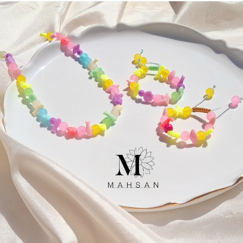 نیم ست دخترانه مدل دریایی