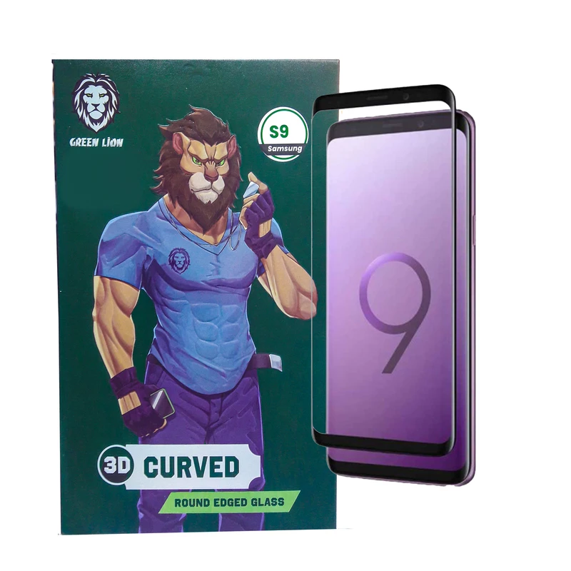  محافظ صفحه نمایش گرین مدل 3D-Curved مناسب برای گوشی موبایل سامسونگ Galaxy S9 