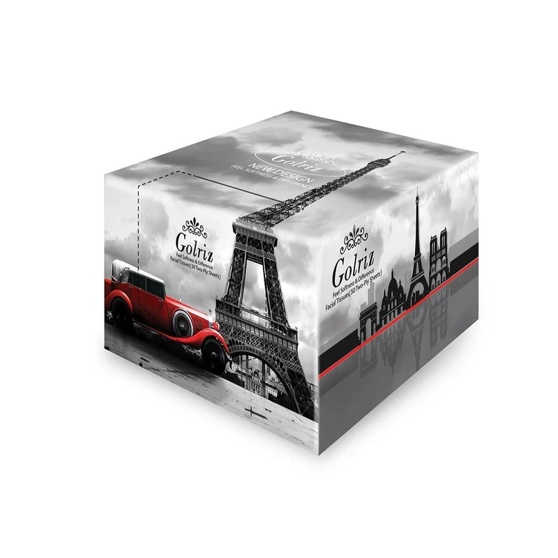 دستمال کاغذی 50 برگ گلریز مدل برج ایفل