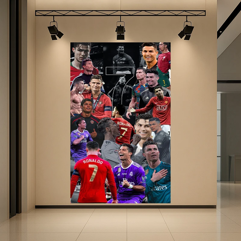 پوستر طرح فوتبالیست مدل کلاژ رونالدو کد AR3059250