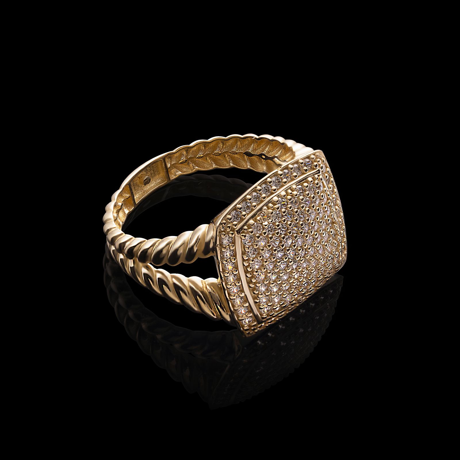 انگشتر طلا 18 عیار زنانه جواهری سون مدل 3345 -  - 3