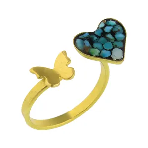 انگشتر زنانه طرح پروانه مدل 15412