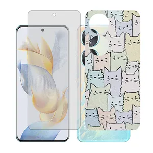 Glass together model transparent screen protector suitable for Honor 70 mobile phone with back cover sticker