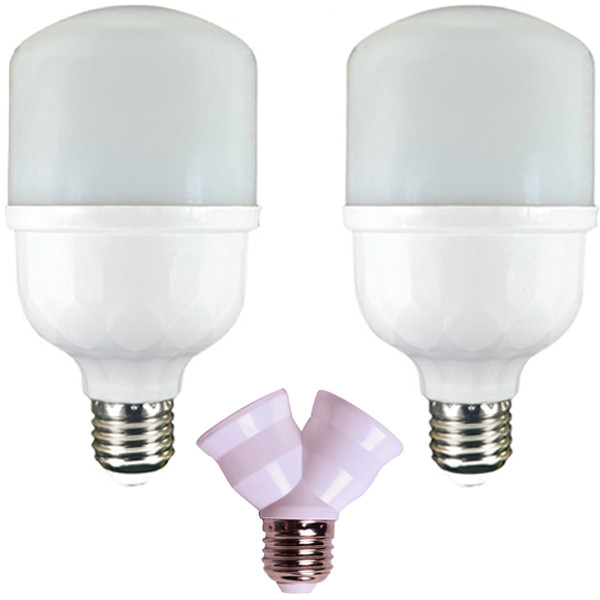 لامپ ال ای دی 20 وات چیپصام مدل استوانه بسته 2 عددی به همراه تبدیل سرپیچ