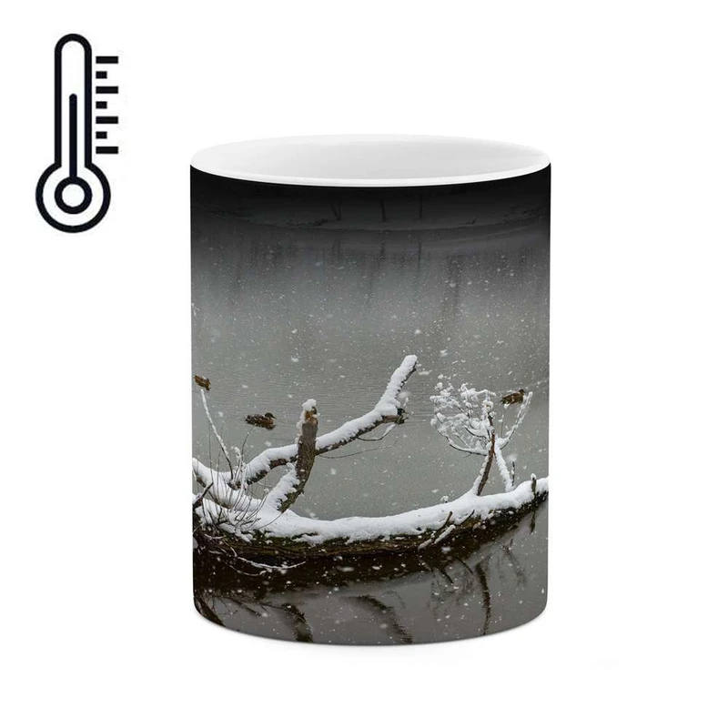 ماگ حرارتی کاکتی مدل منظره برفی کد mgh14847