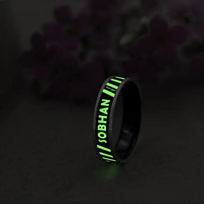 انگشتر ناکسیگو مدل شب تاب طرح سبحان کد RB15895