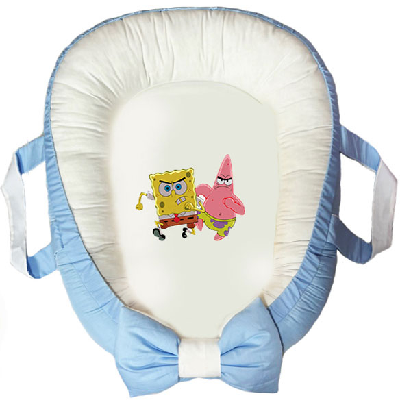 سرویس خواب سه تکه نوزاد ناریکو مدل گارد محافظ دار طرح باب اسفنجی کد 0263