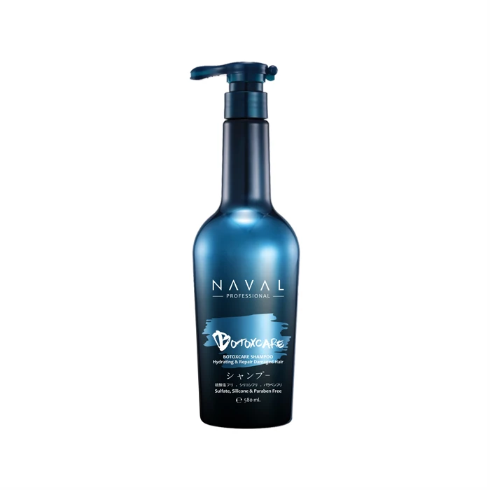شامپو تقویت کننده و ترمیم کننده مو ناوال مدل BOTOXCARE مناسب برای موی کراتین شده حجم 580 میلی لیتر