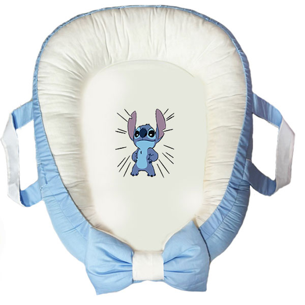 سرویس خواب سه تکه نوزاد ناریکو مدل گارد محافظ دار طرح کارتون لیلو و استیج کد 0326