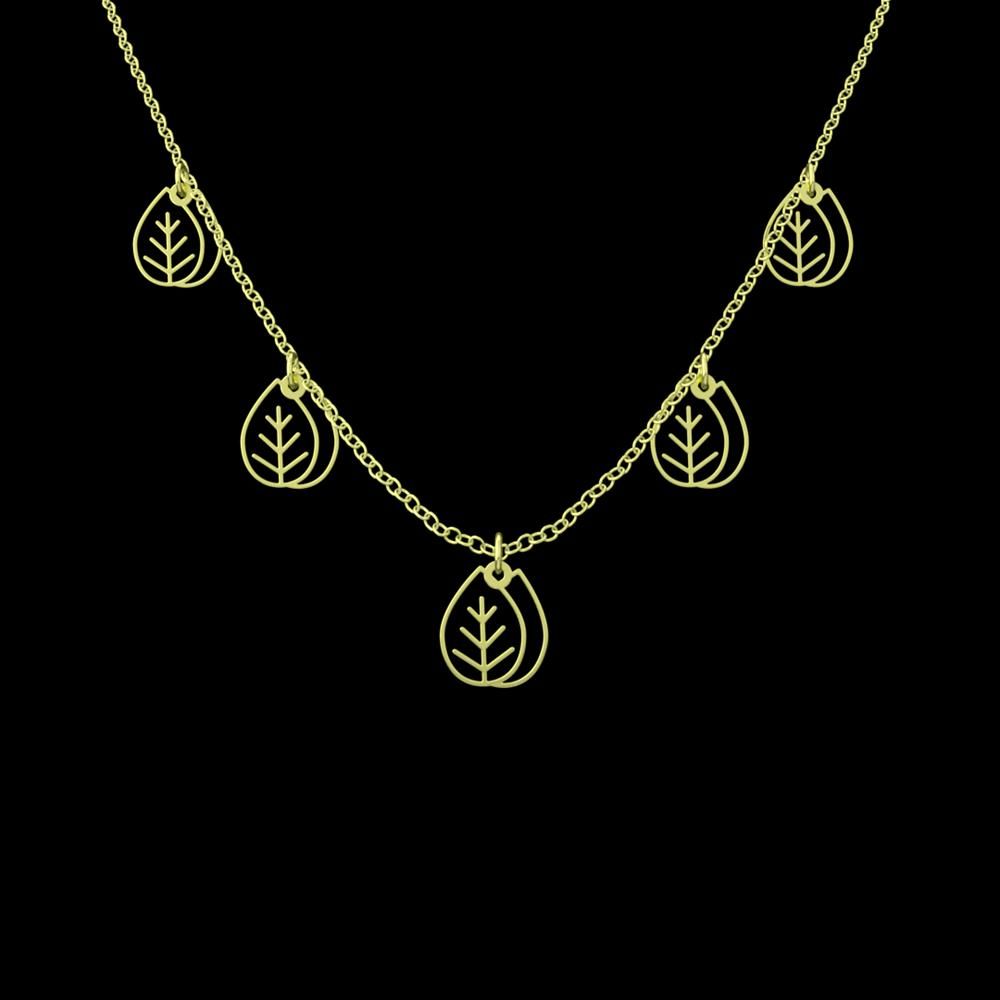گردنبند طلا 18 عیار زنانه مدوپد مدل برگ کد RNA16026 -  - 1