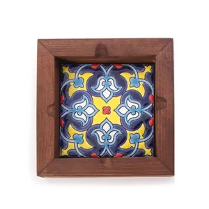 زیر سیگاری چوبی آرانیک مدل کاشی  لاله کد 1022900011
