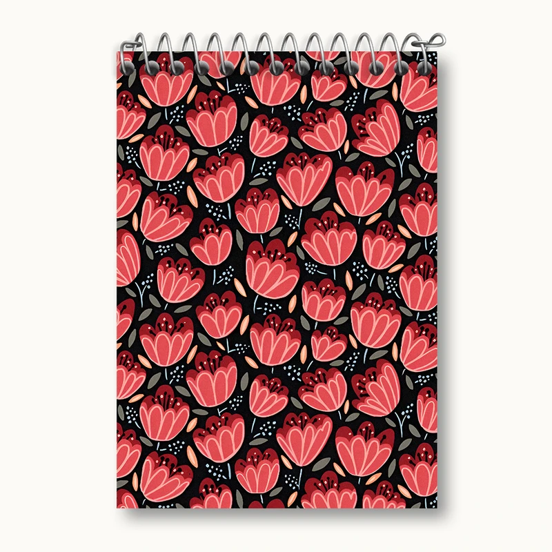 دفتر یادداشت 50 برگ خندالو طرح پترن گل گلی کد N4580