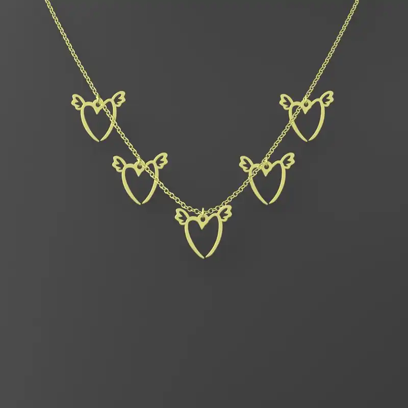 گردنبند طلا 18 عیار زنانه مدوپد مدل قلب کد RNA17455