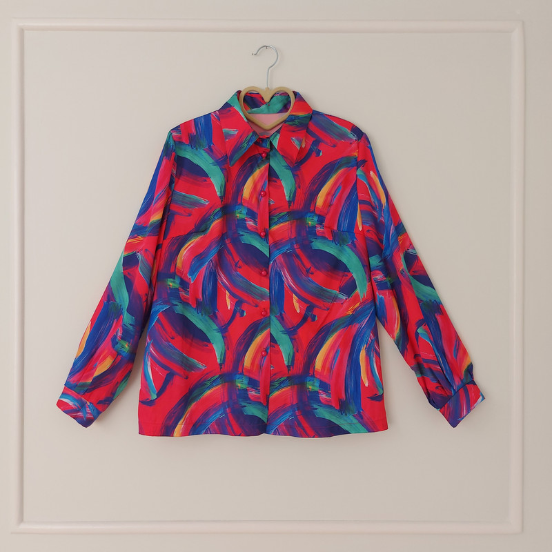 شومیز آستین بلند زنانه مدل ساتن سیلک رنگ سرخابی