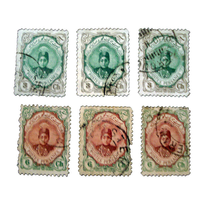 تمبر یادگاری مدل یادبود قاجار کد ahmad-112 مجموعه 6 عددی