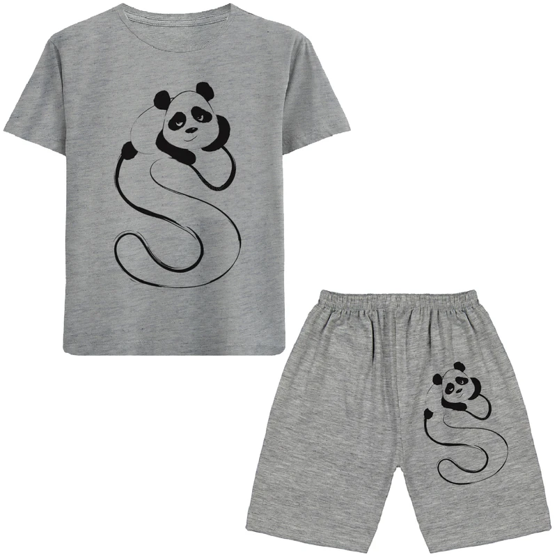 ست تی شرت و شلوارک پسرانه مدل A28 PANDA S