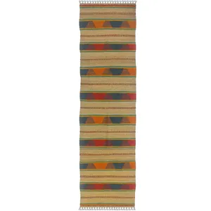 گلیم دستبافت کناره طول سه متر کد GB450