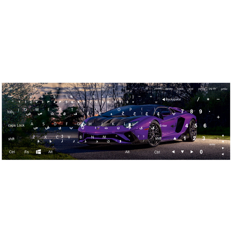 برچسب حروف فارسی کیبورد مدل Car 111