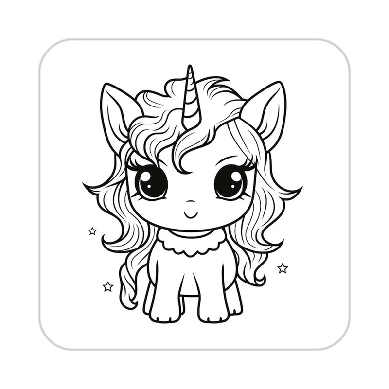 زیر لیوانی کاکتی طرح اسب تک شاخ و یونیکورن مدل mp29814