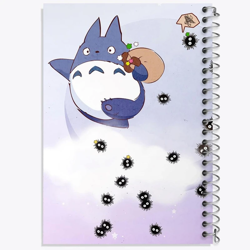 دفتر ژورنال نویسی 50 برگ خندالو مدل نقطه ای طرح انیمه توتورو Totoro کد 12813