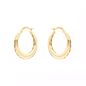 گوشواره طلا 18 عیار زنانه گالری روبی مدل حلقه ای