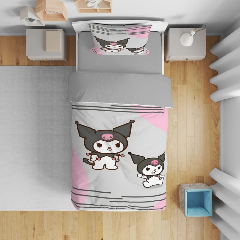 سرویس روتختی تک نفره 5 تکه مدل T6198 نوپه هوم طرح کرومی