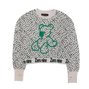 سویشرت دخترانه مدل کراپ کد ds3