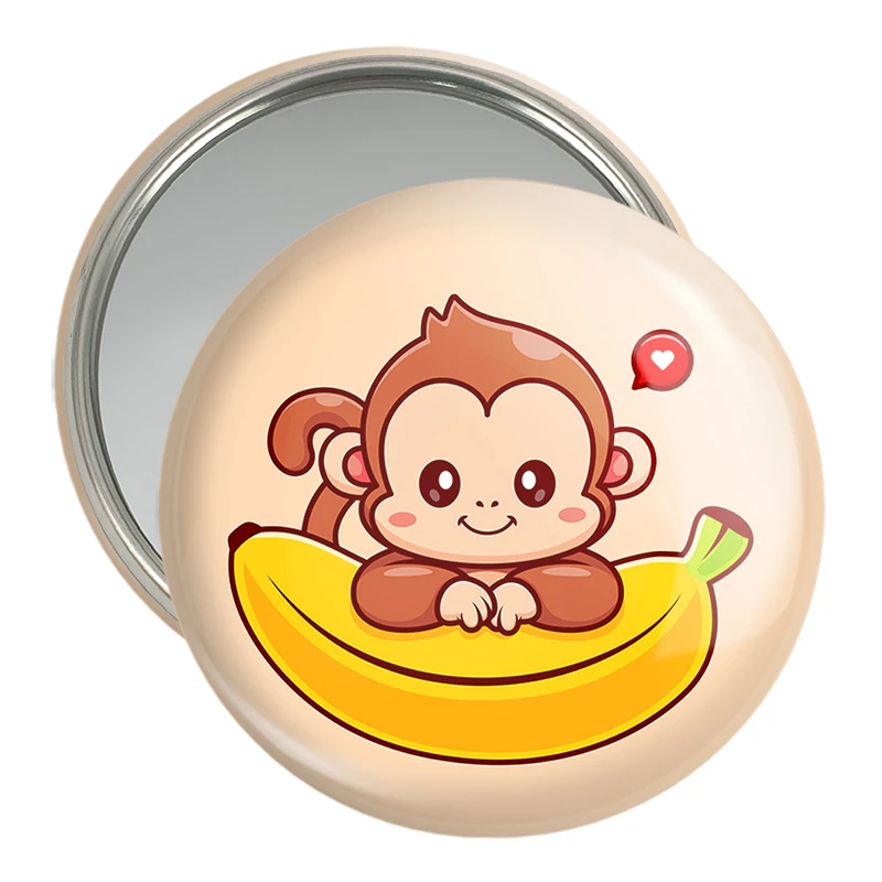 آینه جیبی خندالو مدل حیوانات بامزه میمون کد 29717