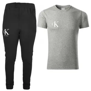 ست تی شرت و شلوار مردانه مدل 00416158 رنگ طوسی