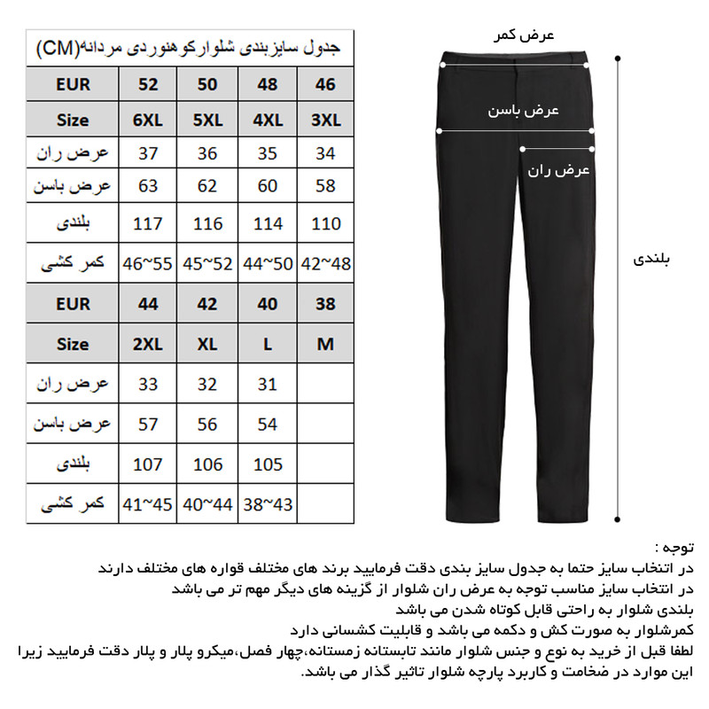 شلوار کوهنوردی مردانه مدل چهار فصل ویندستاپر CABLESET 68705 BK