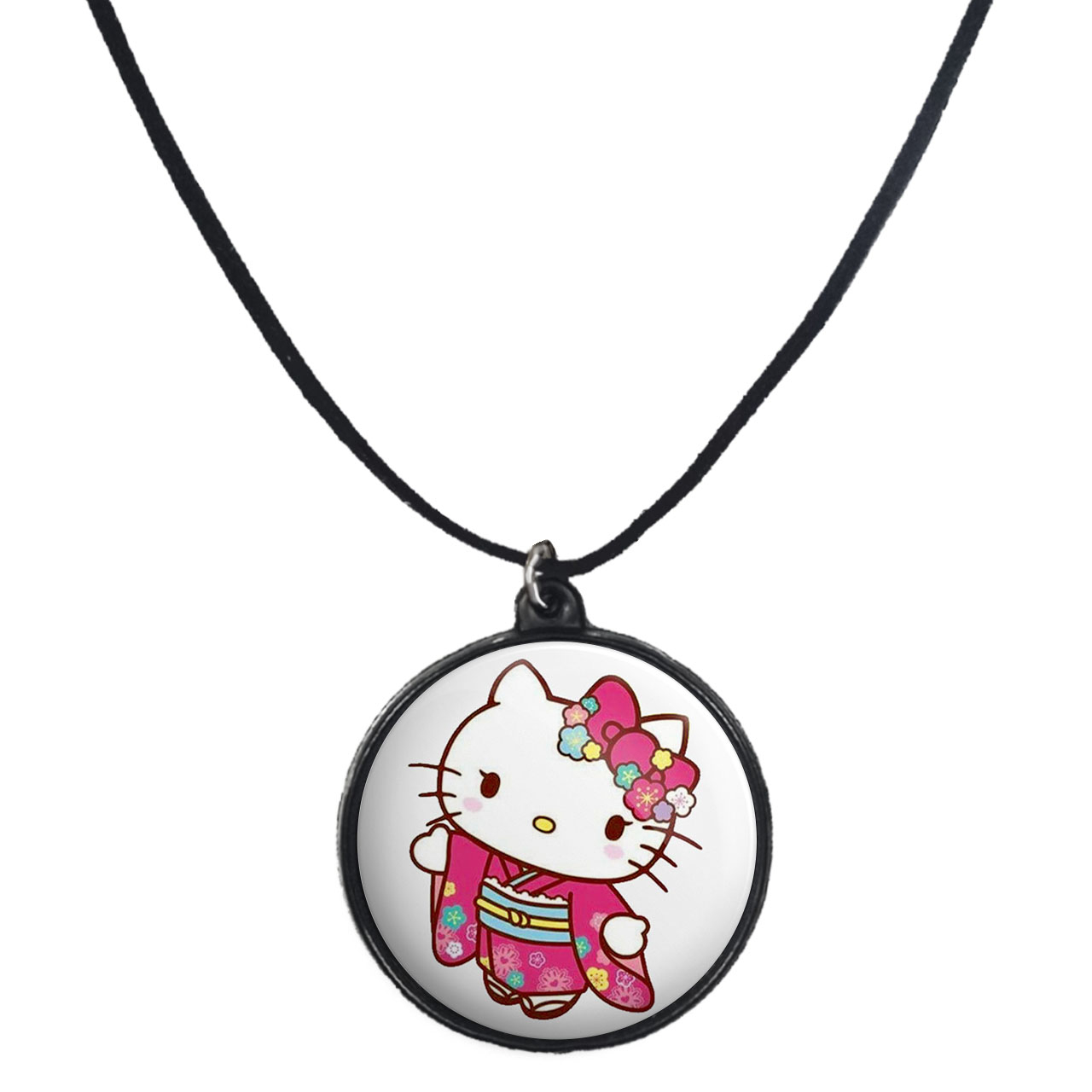 گردنبند پرمانه طرح کیتی کد pmb.22484 مدل دو طرفه