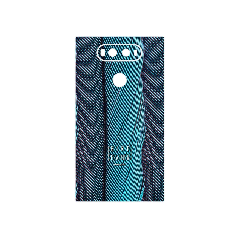 برچسب پوششی ماهوت مدل Turquoise feathers مناسب برای گوشی موبایل ال جی V20