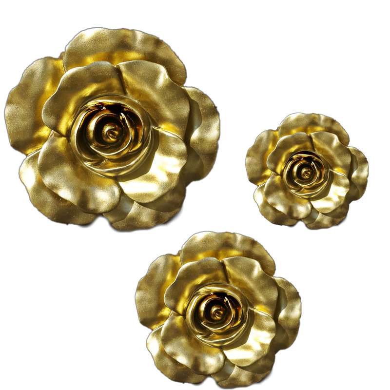 دیوارکوب مدل گل رز کد 6832974 مجموعه سه عددی