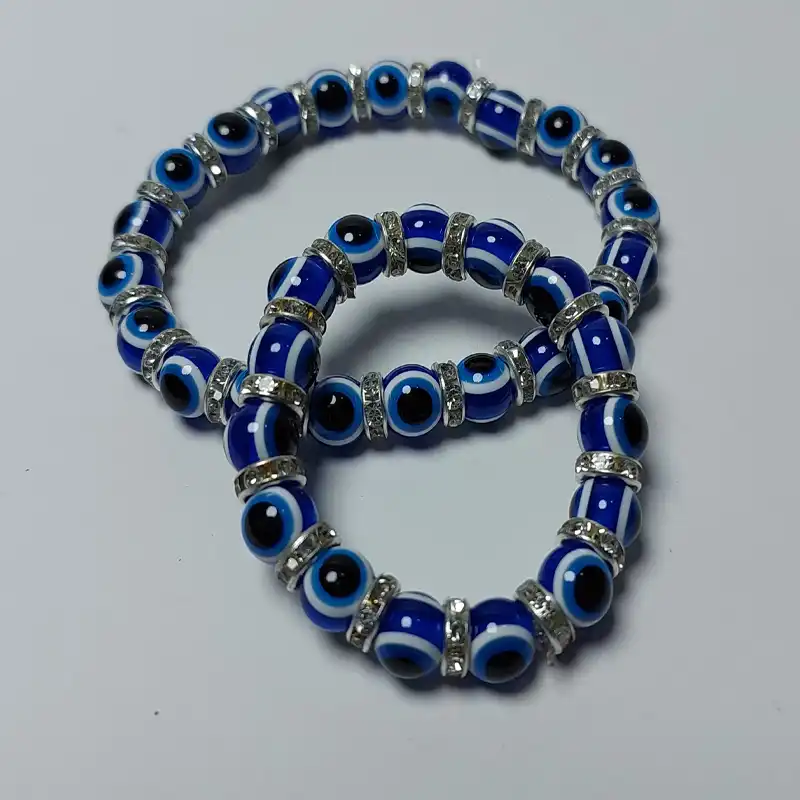 دستبند زنانه مدل مادر و دختر طرح چشم و نظر مجموعه 2 عددی