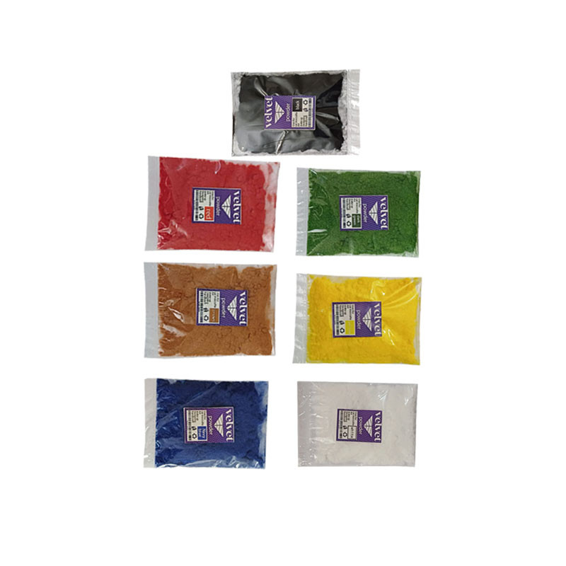 پودر مخمل ولوت مدل A01 وزن 20 گرم بسته 7 عددی