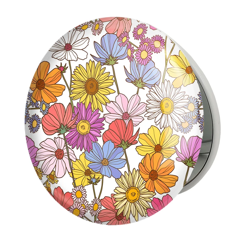 آینه جیبی خندالو طرح گل گلی مدل تاشو کد 28999