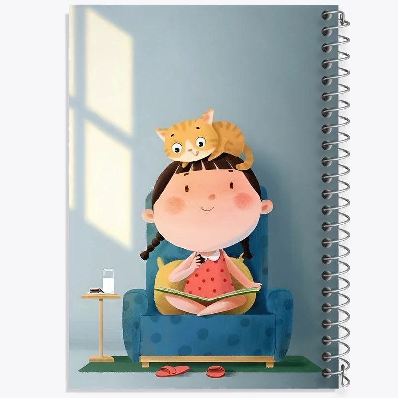 دفتر ژورنال نویسی 50 برگ خندالو مدل نقطه ای طرح دخترانه کد F8377