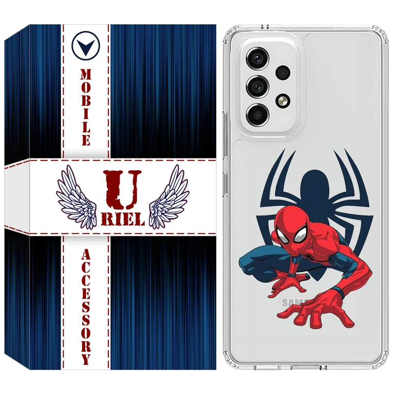 کاور یوریل قاب مدل Clear کد 75 طرح اسپایدرمن مناسب برای گوشی موبایل سامسونگ Galaxy A32 5G / M32 5G