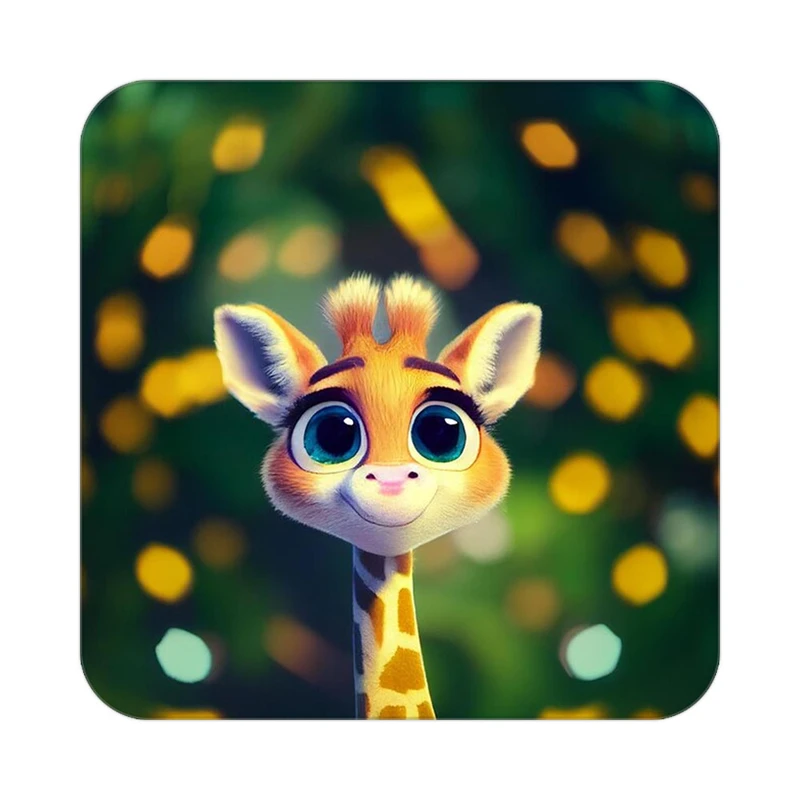 زیر لیوانی کاکتی طرح حیوانات کارتونی مدل mp27881