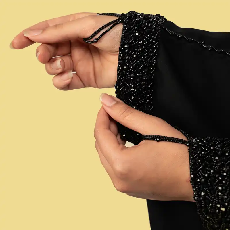 چادر عبایی مدل المیرا پلاس سربی