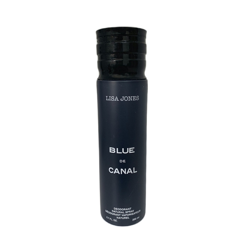 اسپری بدن مردانه لیساجونز مدل blue chanel حجم 200 میلی لیتر