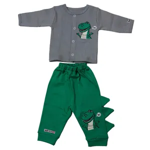 ست شومیز و شلوار نوزادی بیبی سان طرح دایناسور