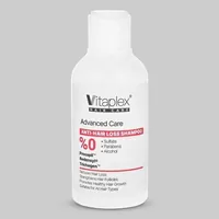 شامپو تقویت&zwnj;کننده و ضد ریزش مو ویتاپلکس مدل Advanced Care مناسب موهای کم&zwnj;حجم و نازک حجم 250 میلی&zwnj;لیتر، فاقد سولفات، پارابن و الکل، با فرمولاسیون پیشرفته و ترکیبات مؤثر برای افزایش استحکام و رشد مو