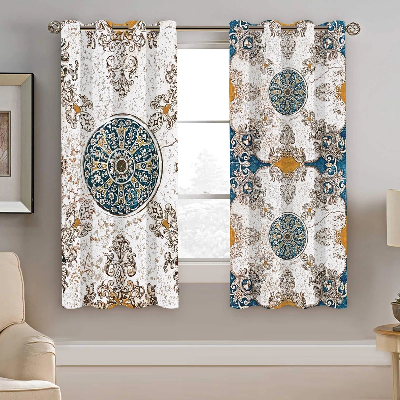 پرده نیروانا طرح سنتی مدل مخمل کد 4591 سایز 140×200 سانتی متر