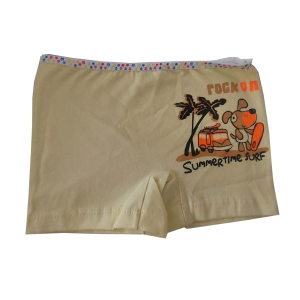 شورت دخترانه طرح سگ رنگ زرد