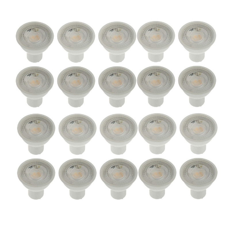 لامپ ال ای دی 7 وات افراتاب مدل هالوژنی پایه GU10 مجموعه 20 عددی