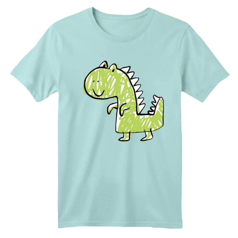 تی شرت آستین کوتاه بچگانه مدل نقاشی دایناسور