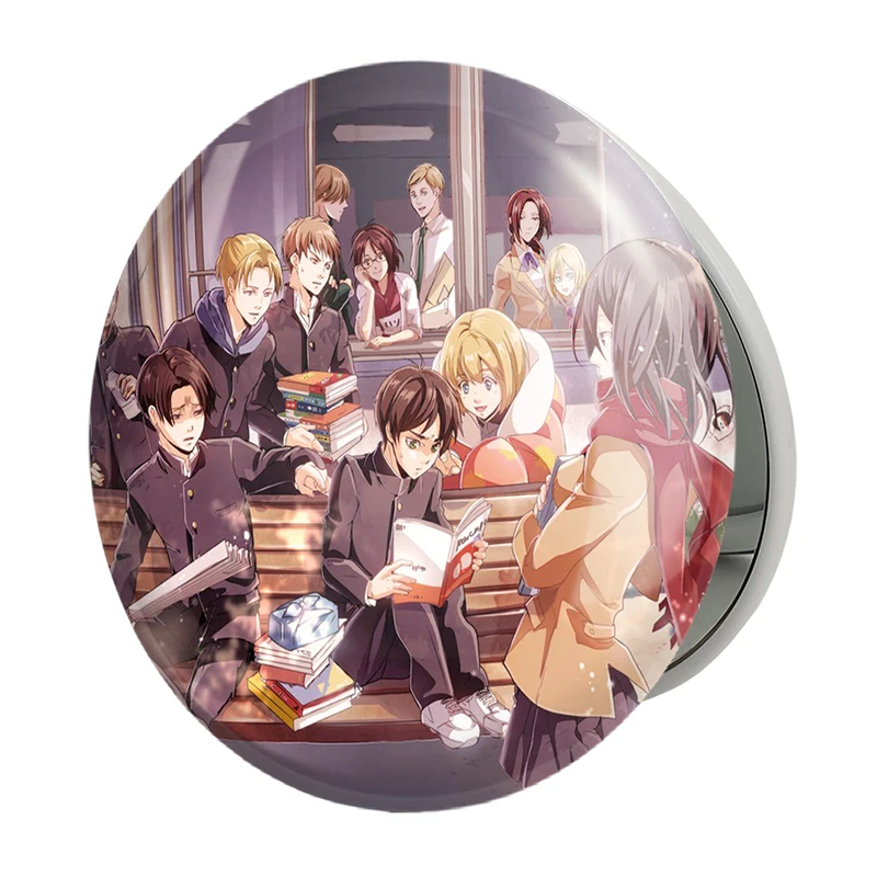 آینه جیبی خندالو طرح ارن در مدرسه انیمه اتک آن تایتان Attack on Titan مدل تاشو کد 11033 